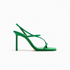 Zara Vibrant Green Strappy Heels